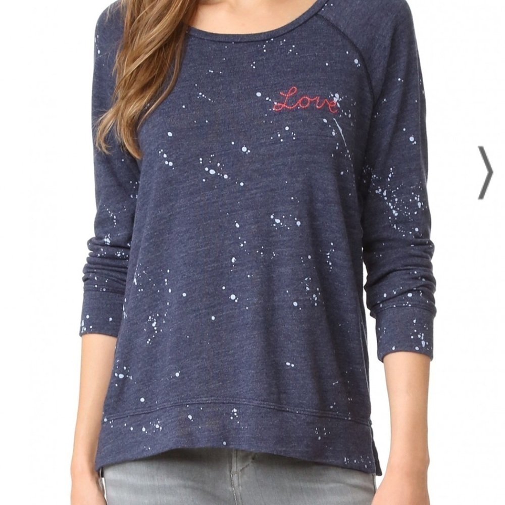 Sundry | Navy Let’s Find Raglan Sweatshirt | Small